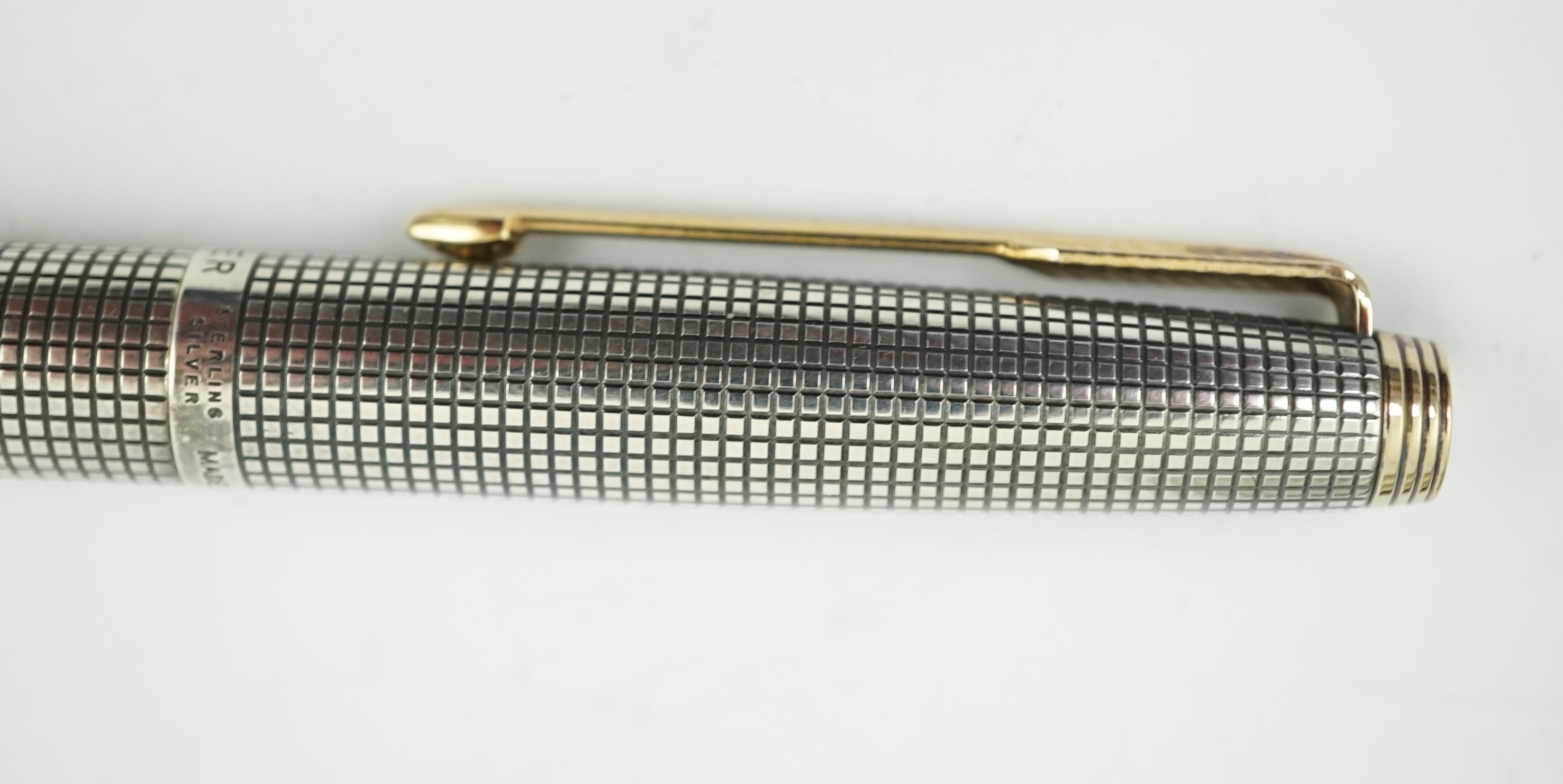 A Parker 75 Sterling silver Cieslé fountain pen, boxed